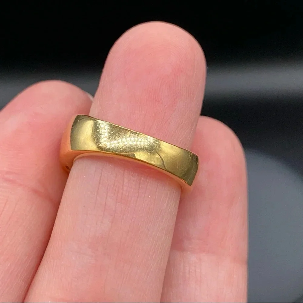 Vintage 90s Ornate Filigree Two-Tone Domed Cocktail Ring by Avon